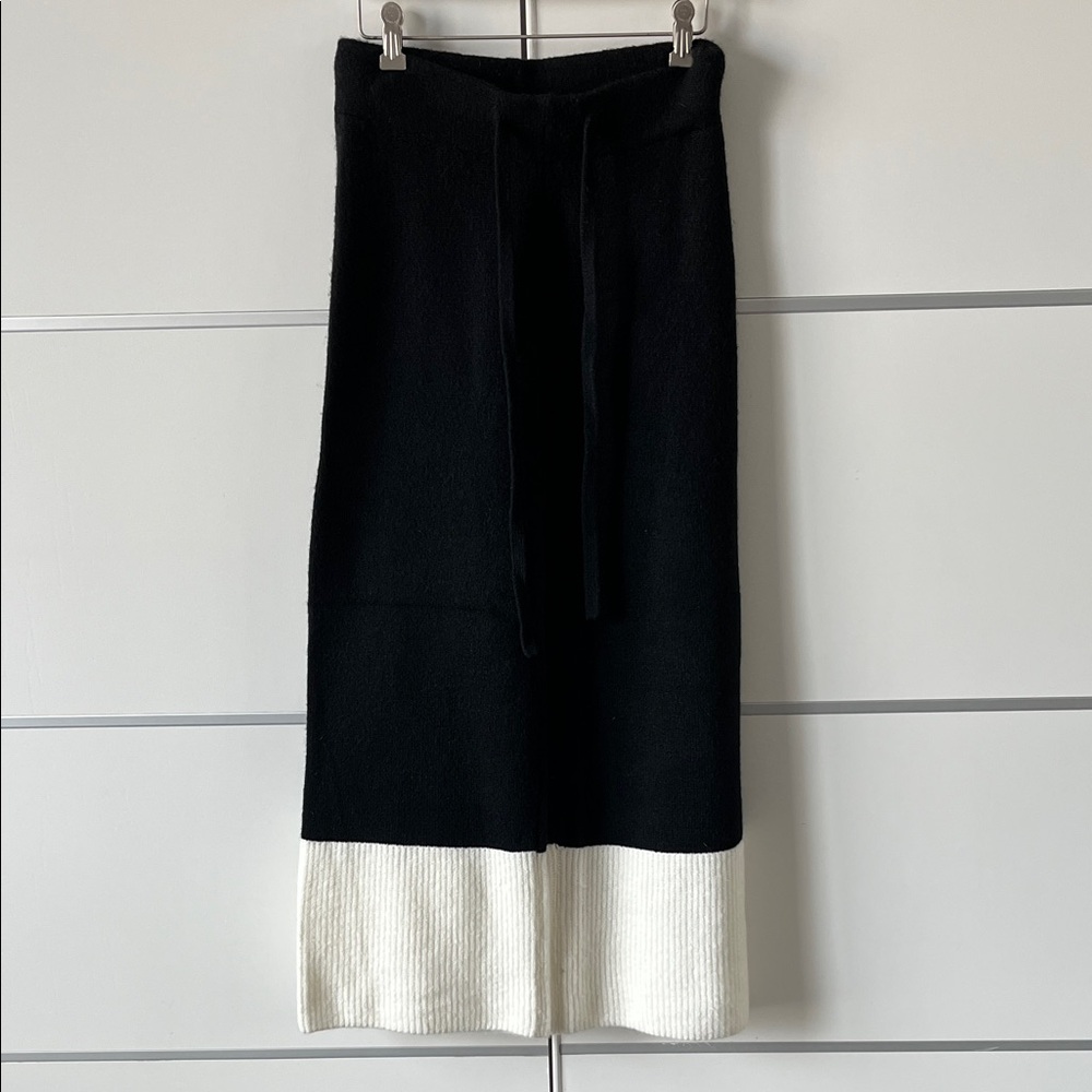World Market Black and White Knit Pants